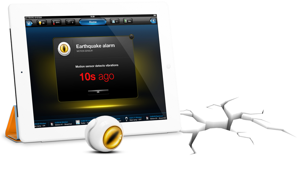 Fibaro senzor pokreta - detekcija potresa i vibracija- pametna kuća