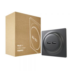 Fibaro Walli N USB Outlet antracit