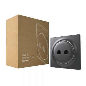 Fibaro Walli N Ethernet Outlet antracit